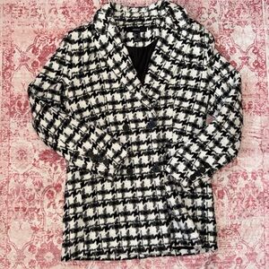 Forever 21 Black and White Houndstooth Blazer